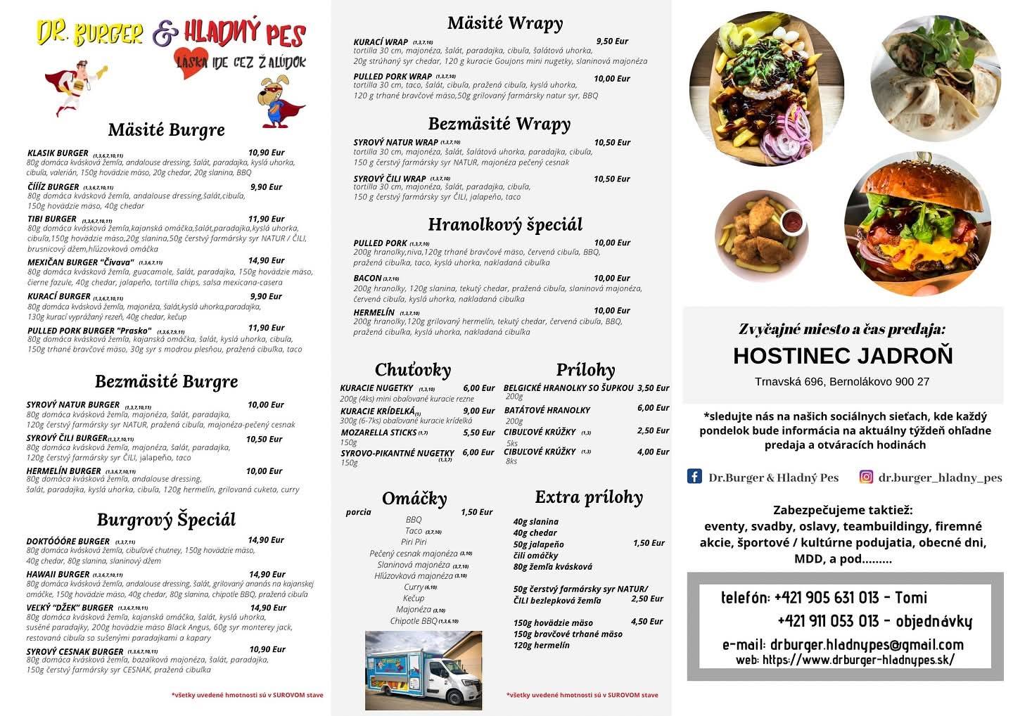 Hladný pes menu